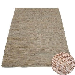 Beige jute vloerkleed