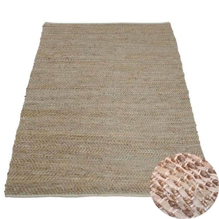 Beige jute vloerkleed 2 x 3 meter