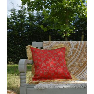 Luxury kussen Red flower