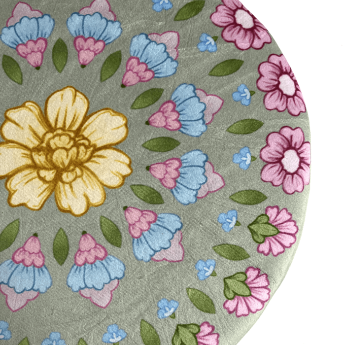 Poef Garden groen fluweel