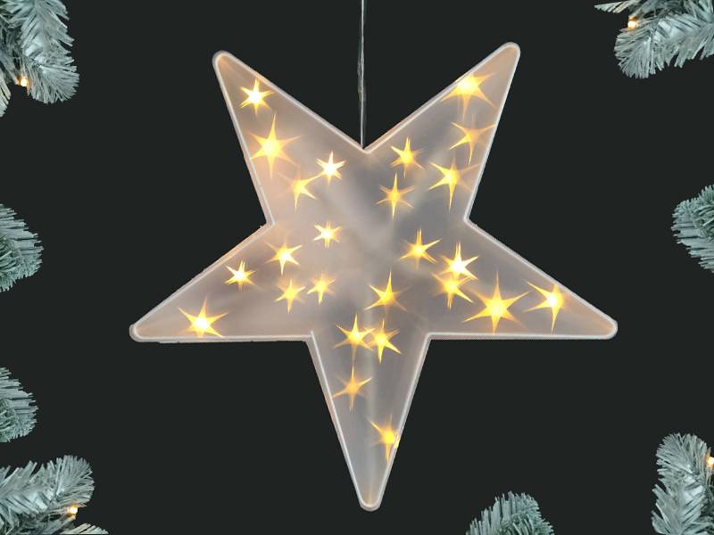 Succesvol Kijker martelen Kerstster met 25 stuks ledverlichting - Merel in Wonderland