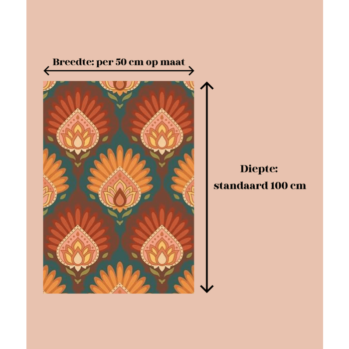 Deurmat /droogloopmat Turquoise op maat