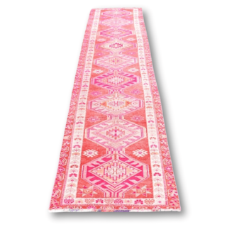 Vintage loper roze 77x335 cm