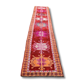 Vintage vloerkleed loper 90x407cm