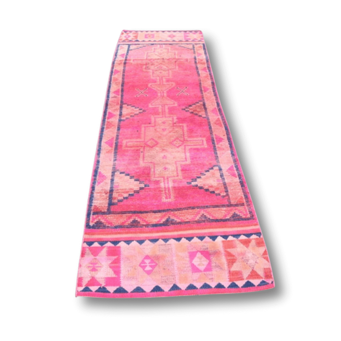 Vintage loper roze 80 x 300 cm