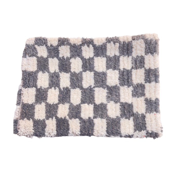 Berber kussen grijs Blokjes