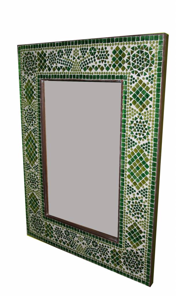 geur wraak het internet Spiegel mozaiek groen traditioneel design xl - Merel in Wonderland