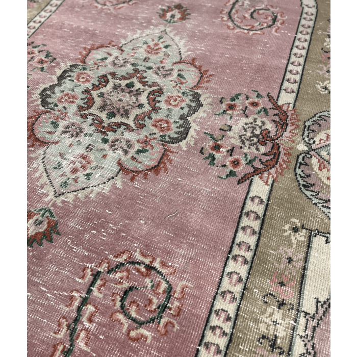 Vintage vloerkleed roze 165x298cm