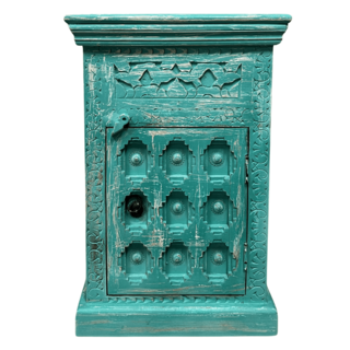 Vintage turquoise nachtkastje