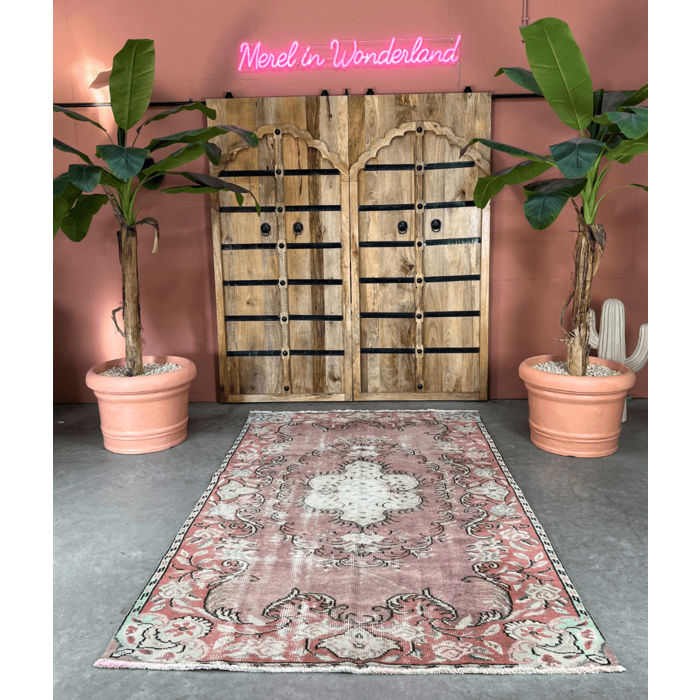 Vintage vloerkleed medaillon 146x239cm