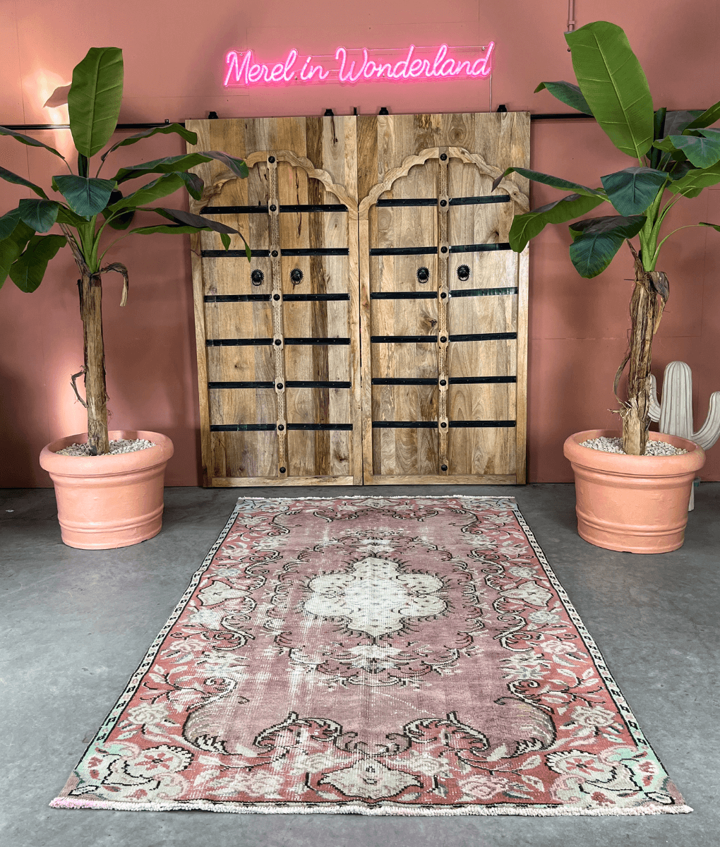 Vintage vloerkleed medaillon 146x239cm