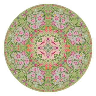 Buitenkleed rond Florali groen