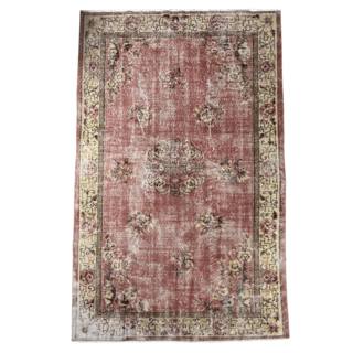 Vintage tapijt rood/ roze 165x265cm