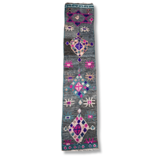 Vintage loper petrol 66x330cm