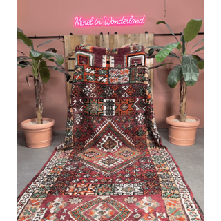 Marokkaans vloerkleed terra 410x192cm