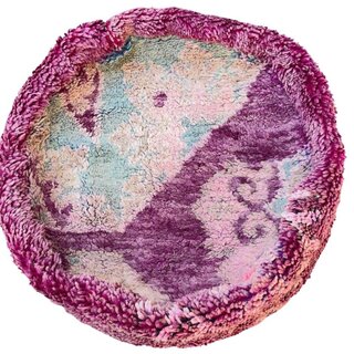 Marokkaanse poef rond paars