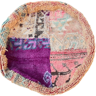 Marokkaanse poef rond Pastel