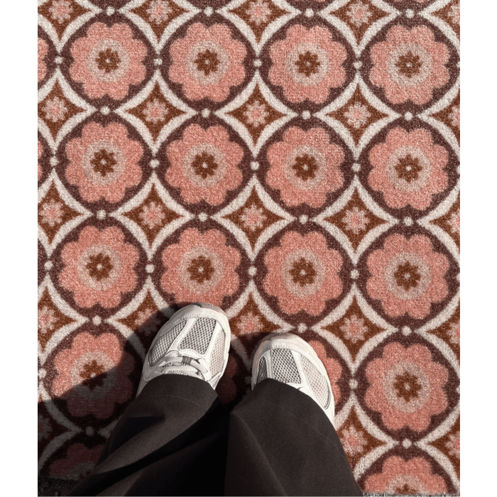 Deurmat/ droogloopmat op maar - Mediterrane pink
