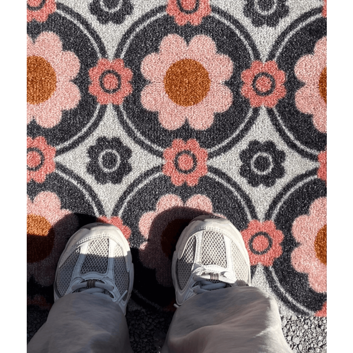 Deurmat/ droogloopmat op maat - Tropica pink