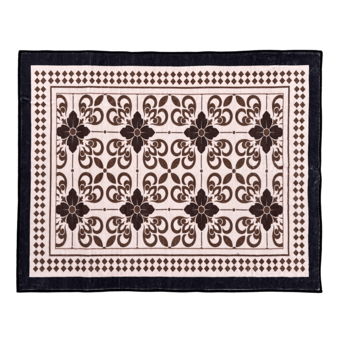 Badmat Venezia - Bruin/ zwart