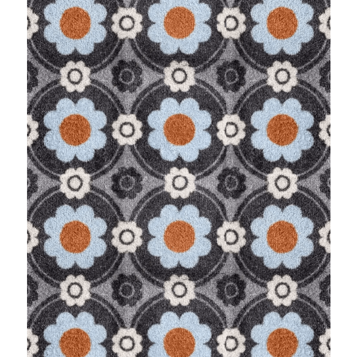 Deurmat / droogloopmat op maat - Tropica blue