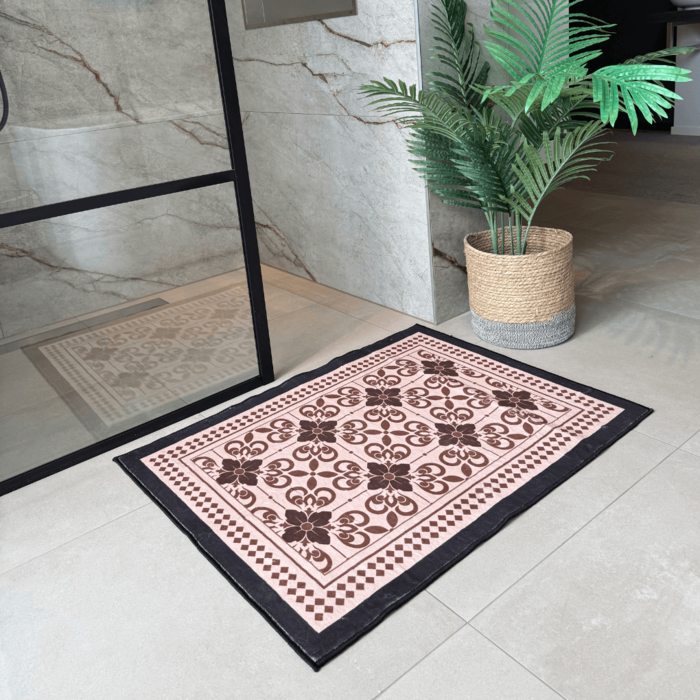 Badmat Venezia - Bruin/ zwart