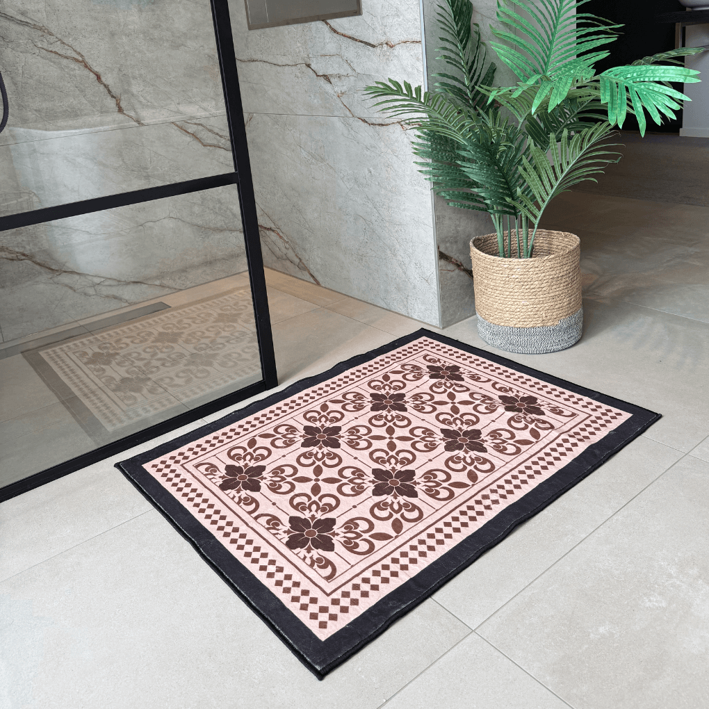 Badmat Venezia - Bruin/ zwart