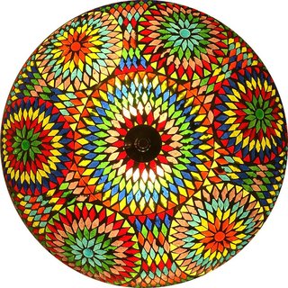 Oosterse plafonniere van kleurrijk mozaiek