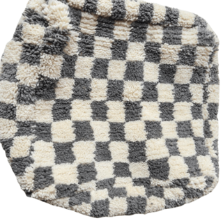 Berber poef beige grijs