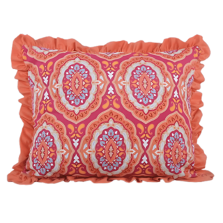 Hoofdkussen Medaillon bordeaux