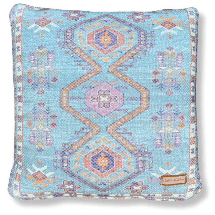 Kelim PET kussen Sunidhi blauw