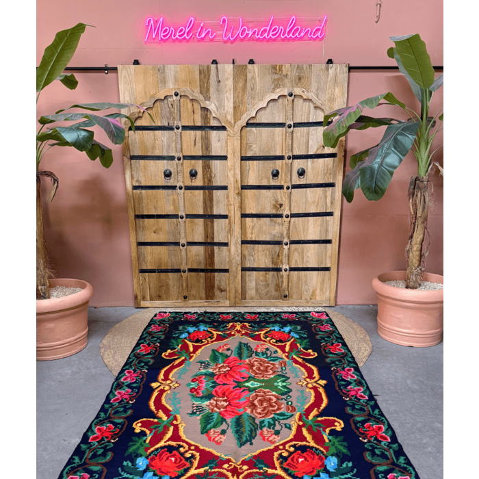 Rozenkelim vloerkleed bloemen - 149 x 254 cm