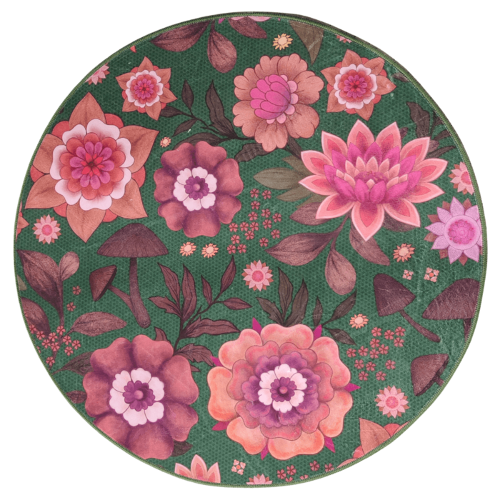 Badmat Peacefull green - rond