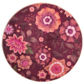 Badmat Peacefull red rond