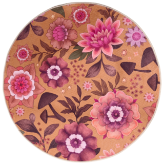 Badmat Peacefull yellow rond