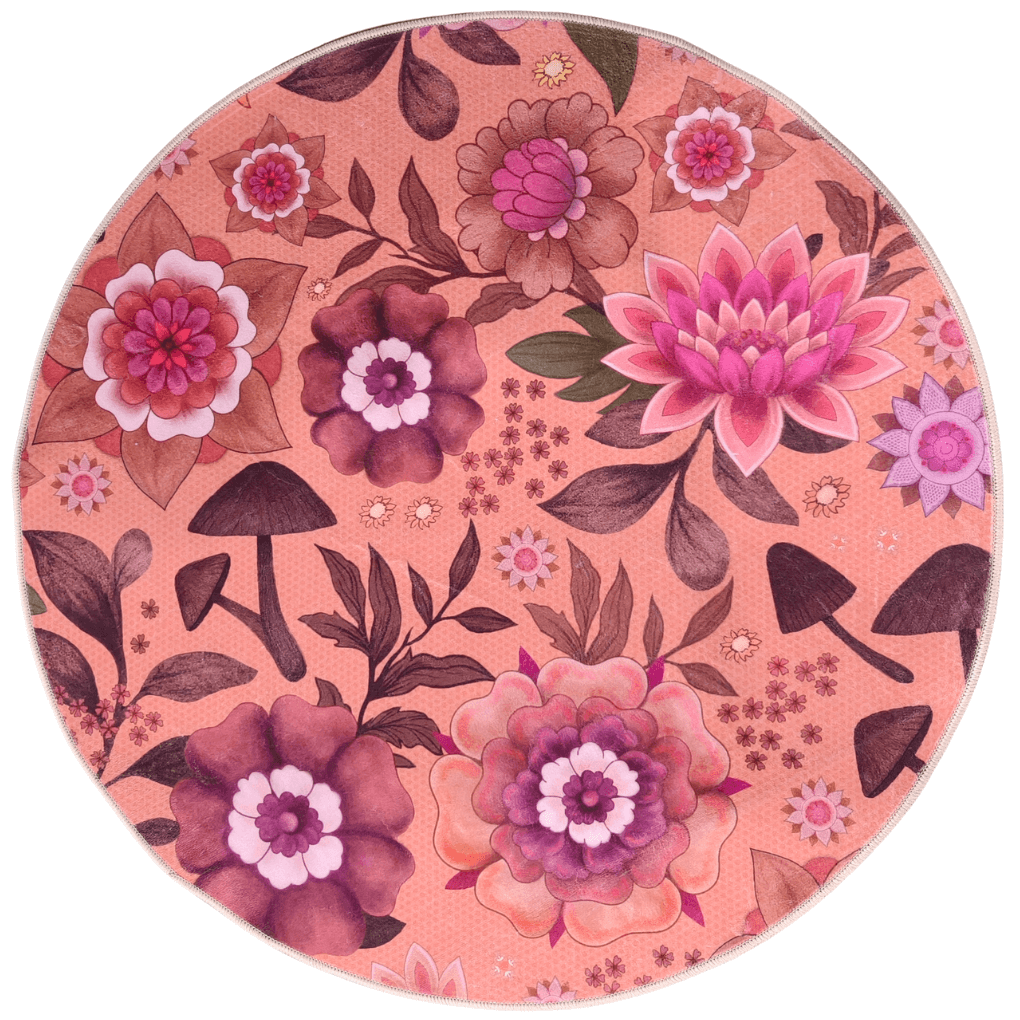 Badmat Peacefull soft pink - rond