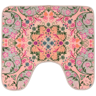 Toiletmat Florali pink