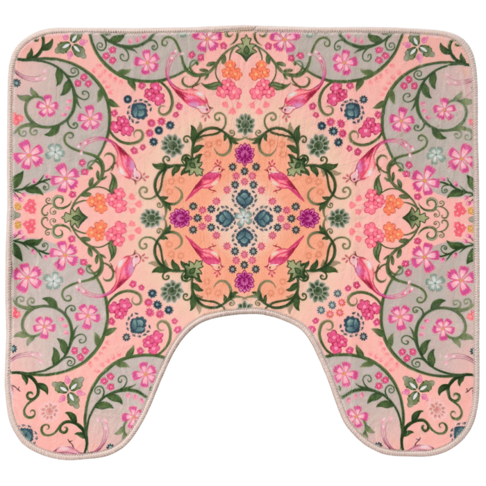 Toiletmat Florali - pink