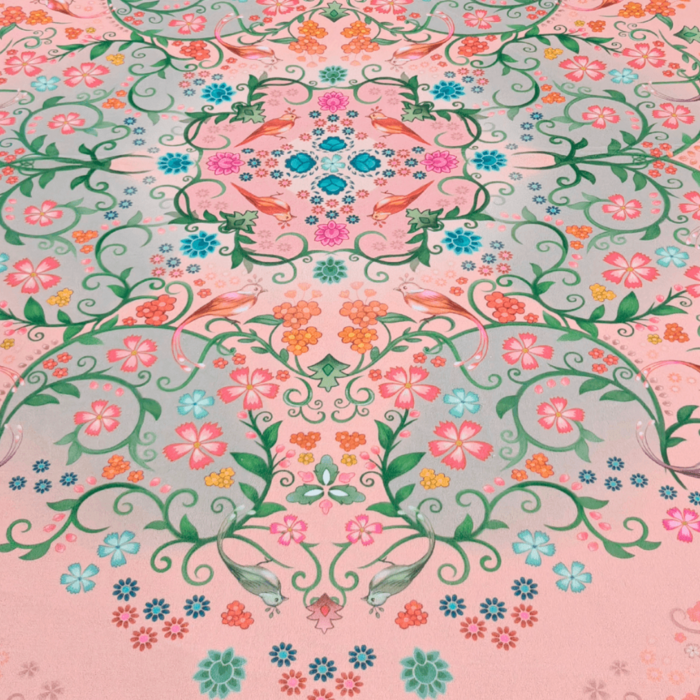 Kleurrijk vloerkleed - Florali pink