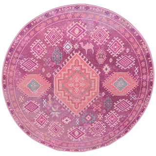 Badmat rond - Nomad soft pink