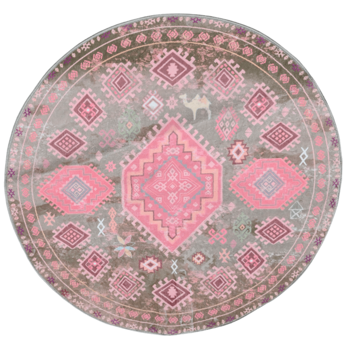 Badmat Nomad pastel - rond
