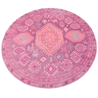 Rond vloerkleed Nomad - soft pink