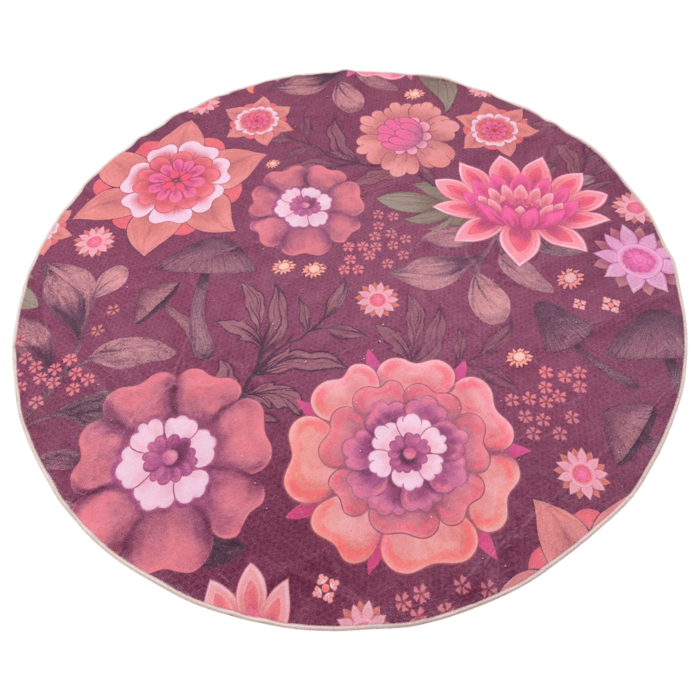 Vloerkleed rond - Peacefull bordeaux