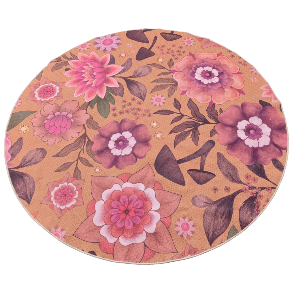 Vloerkleed rond - Peacefull dark yellow