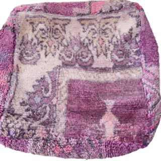 Marokkaanse poef paars oranje