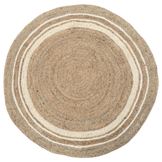 Jute vloerkleed rond beige