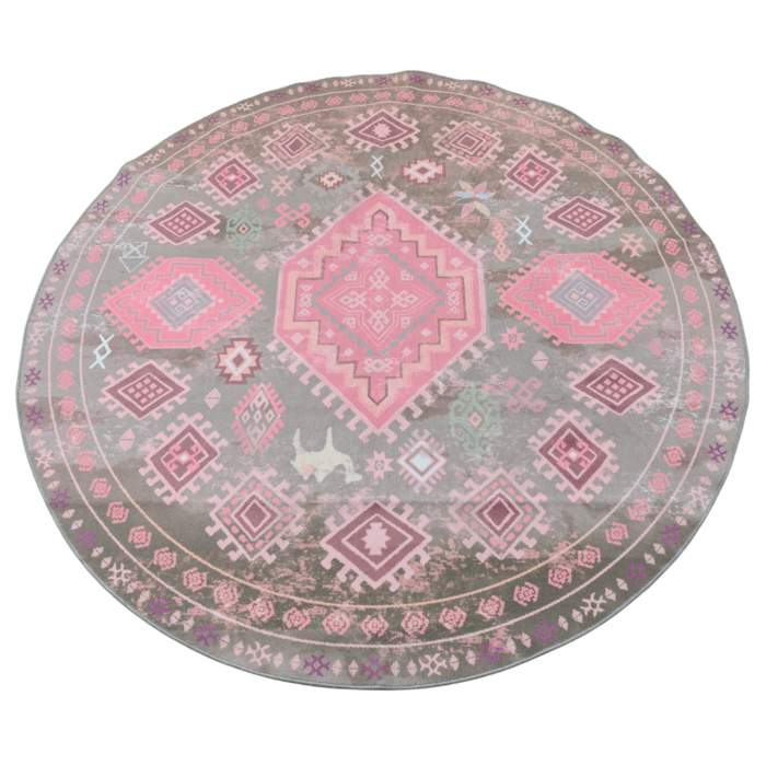 Kelim vloerkleed rond - Nomad pastel
