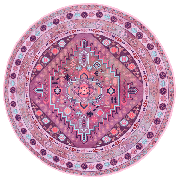Badmat Bohemian purple - rond