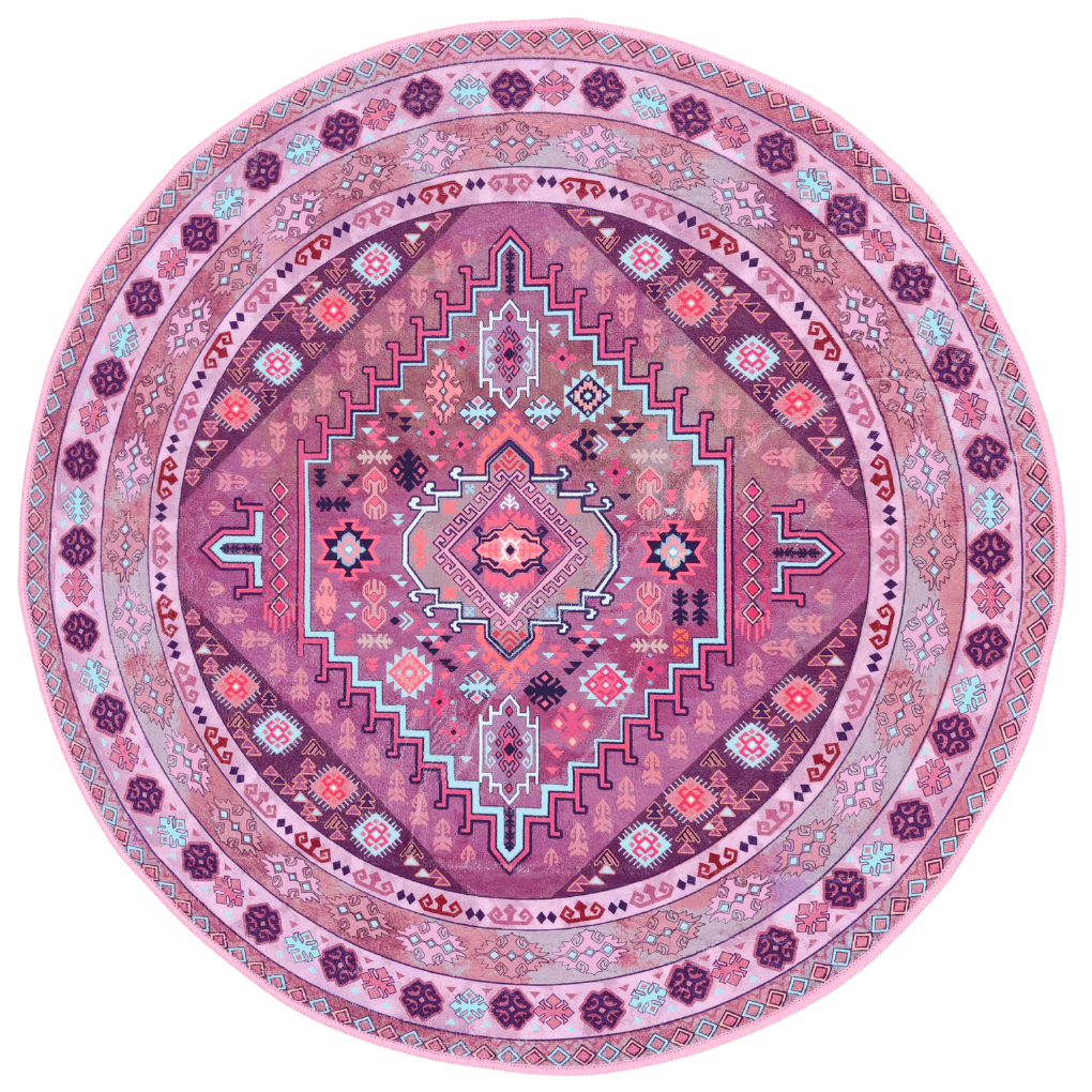 Badmat Bohemian purple - rond