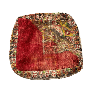 Marokkaanse poef Zeno rood